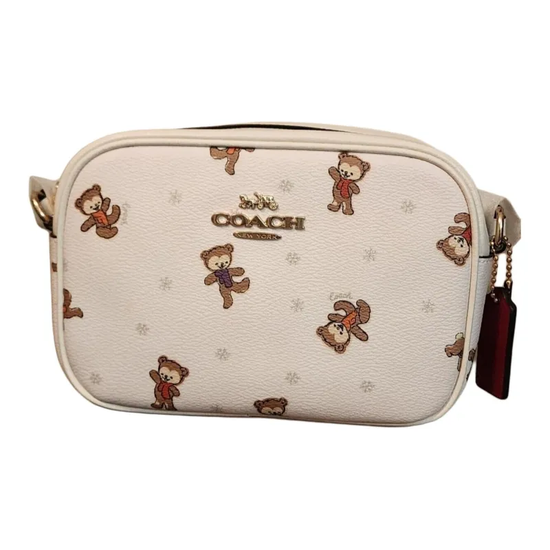 COACH Jamie Coated Canvas With Smooth Leather Camera Bag Shoulder Bag Crossbody Bag Mini Women's White-1