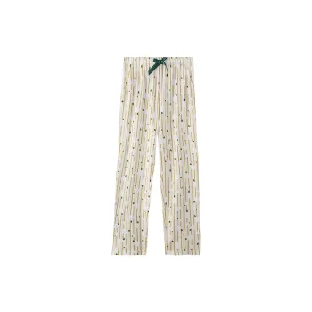 FENTENG Pajama Pants Women's Light Yellow Stripe