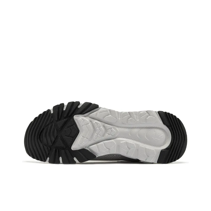 QIAODAN Lightweight Quick Dry Slip Resistant Low Top Running Shoes Men's Gray Pea Green-4