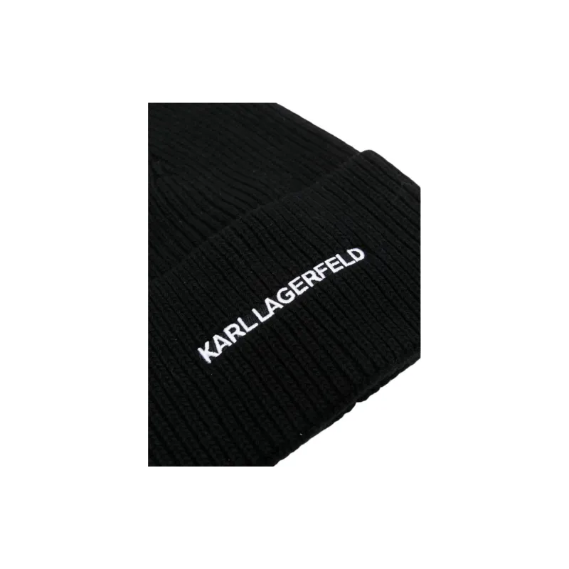 KARL LAGERFELD / Karl Lagerfeld Jeans Essential Logo embroidered Beanie-1