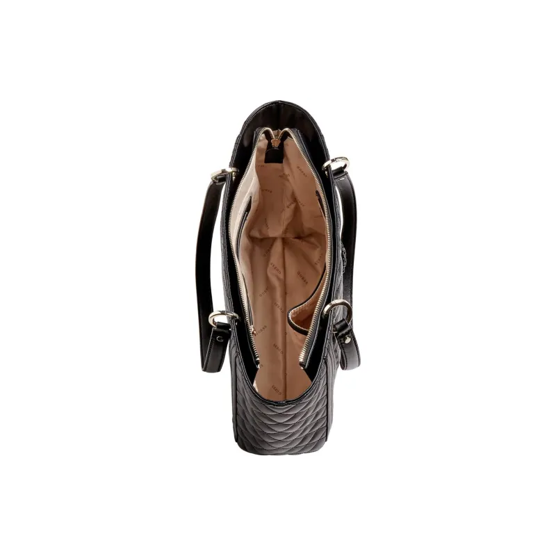 GUESS Artificial Leather Tote Bag Shopping Bag Shoulder Bag Handbag Women's Black-2