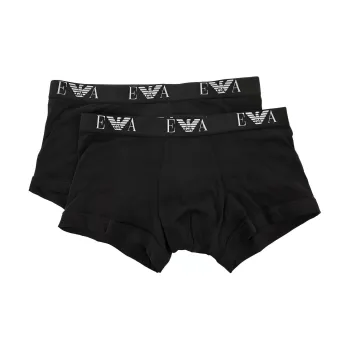 EMPORIO ARMANI Logo Embroidered Two Pack Boxers