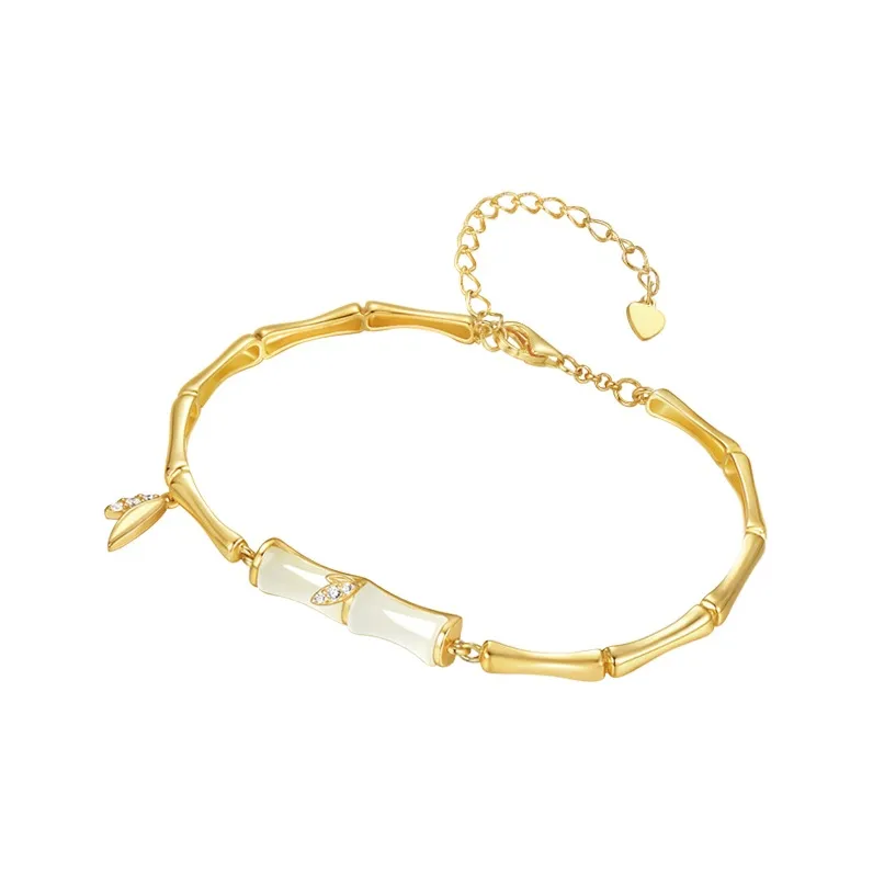 CHOW TAI SENG Bracelets Pale Greenish White Jade Women's-4