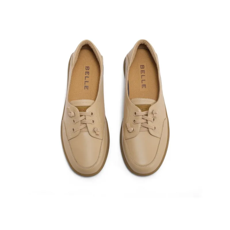 BELLE Women's Casual Shoes 2CM Women's Apricot Color Off-White-2