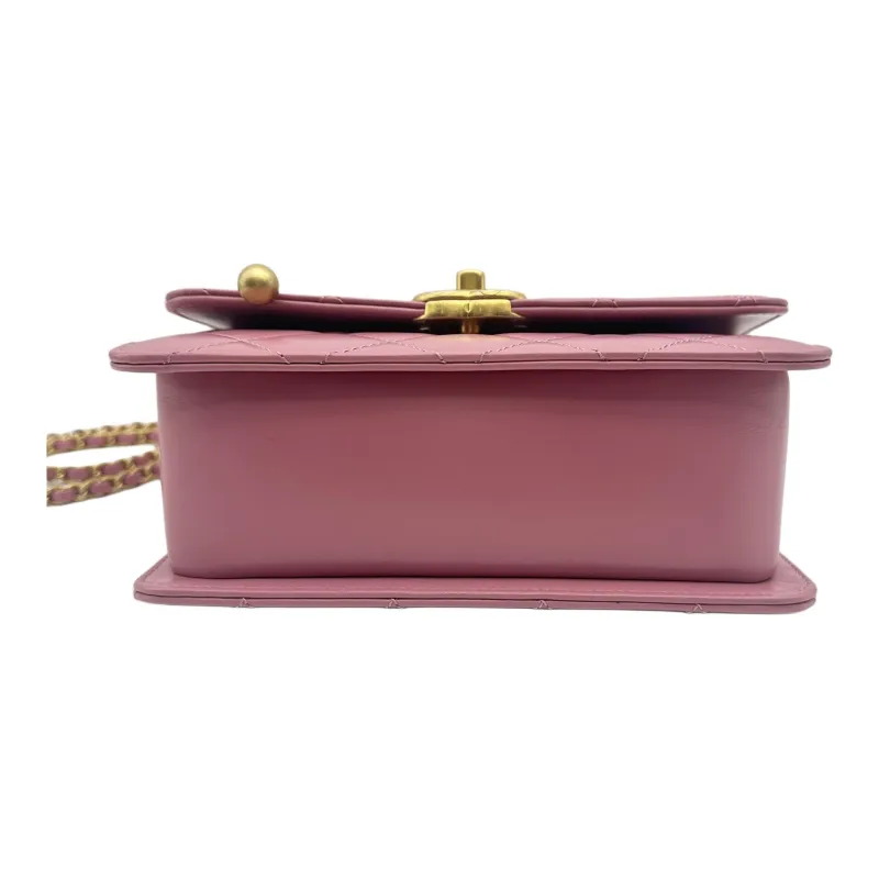 CHANEL 19Bag Calfskin Flap Bag, Envelope Bag, Shoulder Bag, Crossbody Bag Mini Women's Pink-4
