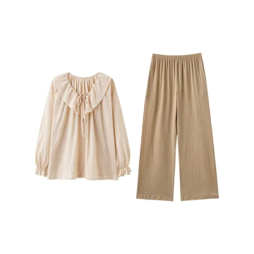 Tianmicat Pajama Set Women's Light Apricot