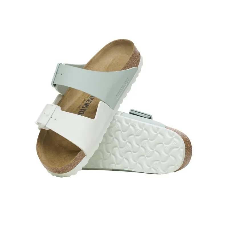 Birkenstock Slide Slippers Women's Green White Narrow-4