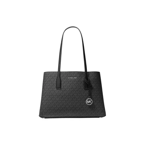 MICHAEL KORS Coated Canvas Handbag, Shoulder Bag Medium Size Women's Black