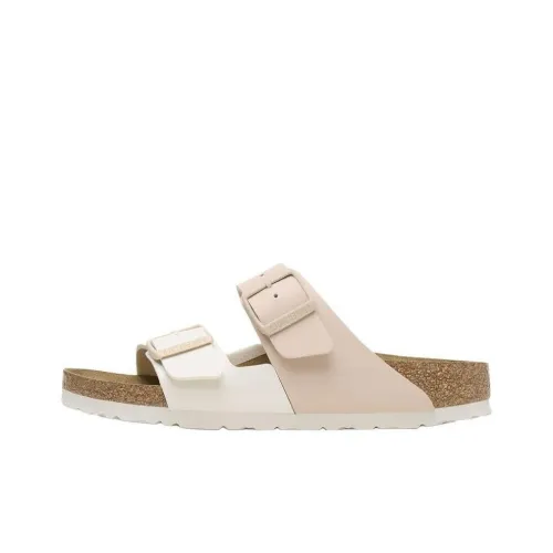 Birkenstock Slide Slippers Women's Pink White Narrow Fit