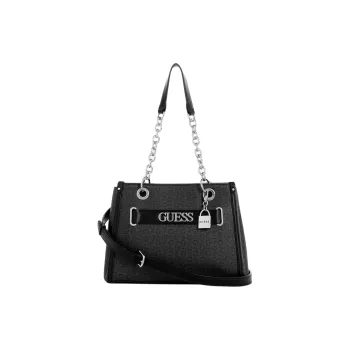 GUESS Artificial Leather Crossbody Bag Shoulder Bag Regular Women's Coal Charcoal
