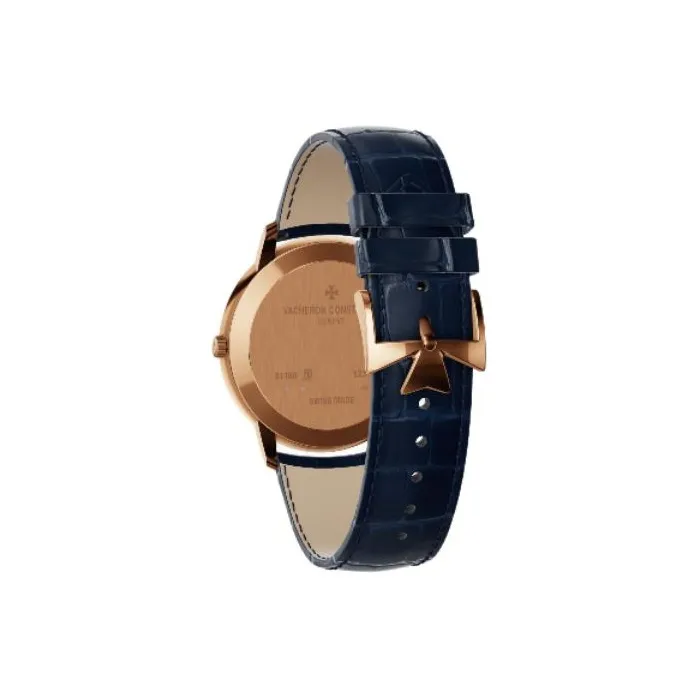VACHERON CONSTANTIN PATRIMONY Manual Mechanical Movement Men's Watches Watch 40mm Blue Dial Red Gold Watch Case-2