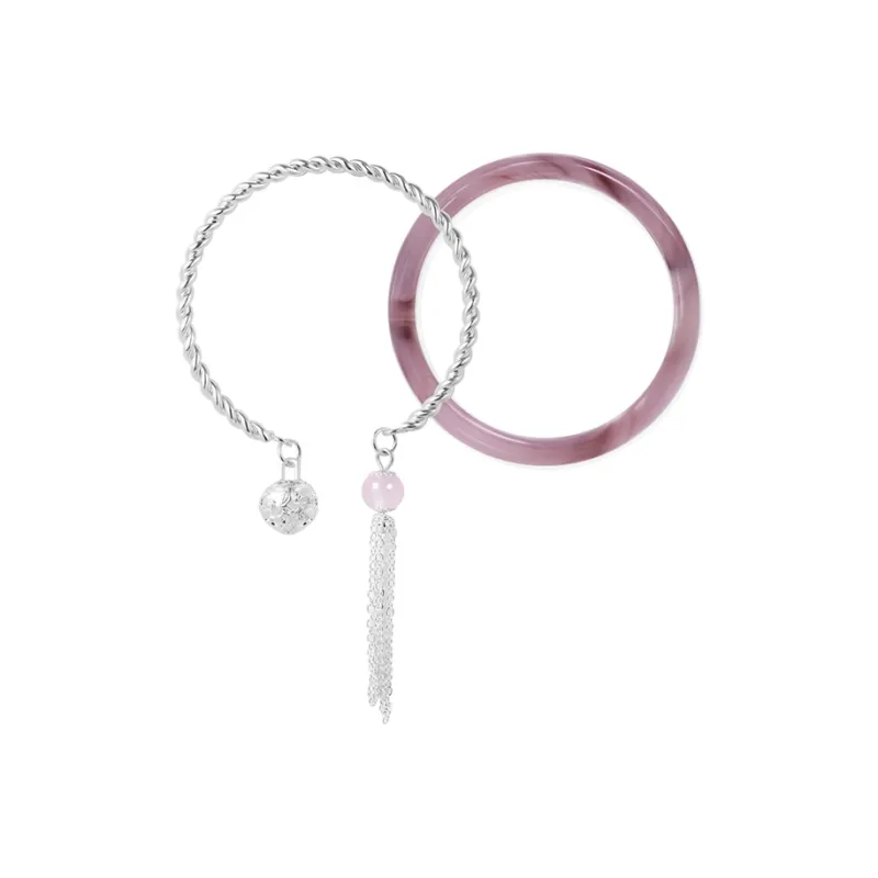SWEET PLANET Colored Glaze Jade Bangles Women's-0