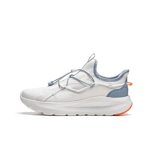 LINING Cloud Ease Slip On Casual Shoes Women's Low-Top Mist White/Soft Grey Blue