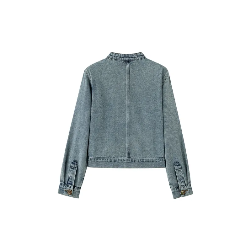 Luqingyi Denim Jacket Women's Blue-1