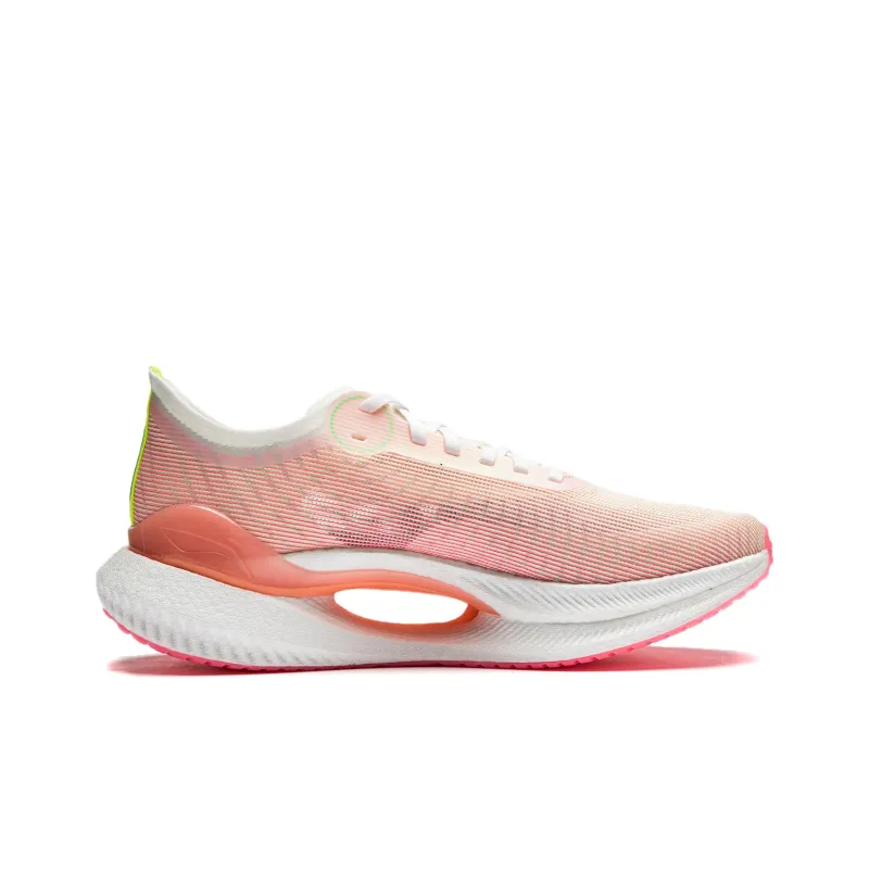 LINING Jueying 2 Essential Running Shoes Men Low Top Ivory/Fluorescent Rose Pink-1