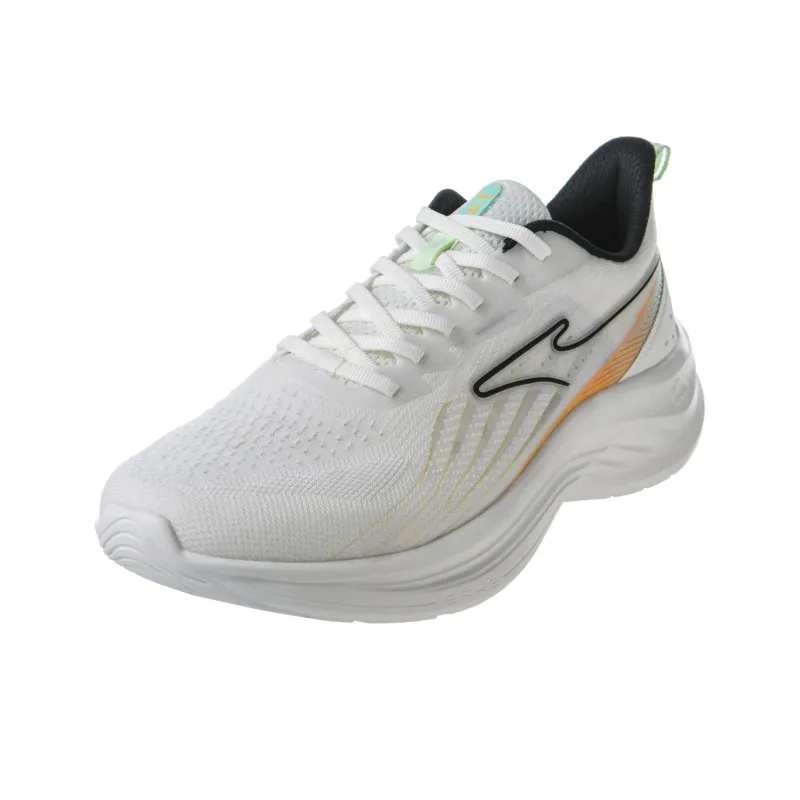 Erke Wear resistant And Lightweight Low Top Running Shoes Men's White Orange-0