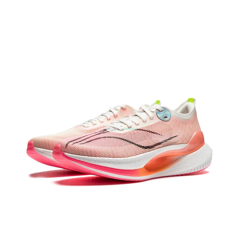 LINING Jueying 2 Essential Running Shoes Men Low Top Ivory/Fluorescent Rose Pink-2