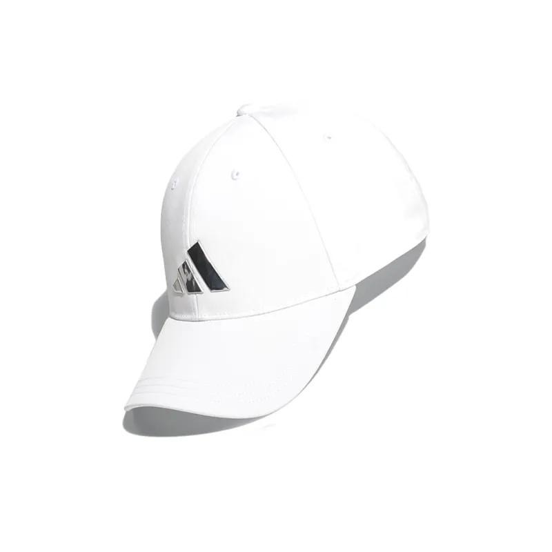 adidas Bright Logo Cotton Polyester Baseball Cap White-2