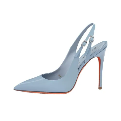 Santoni 115mm Leather Slingback Pumps