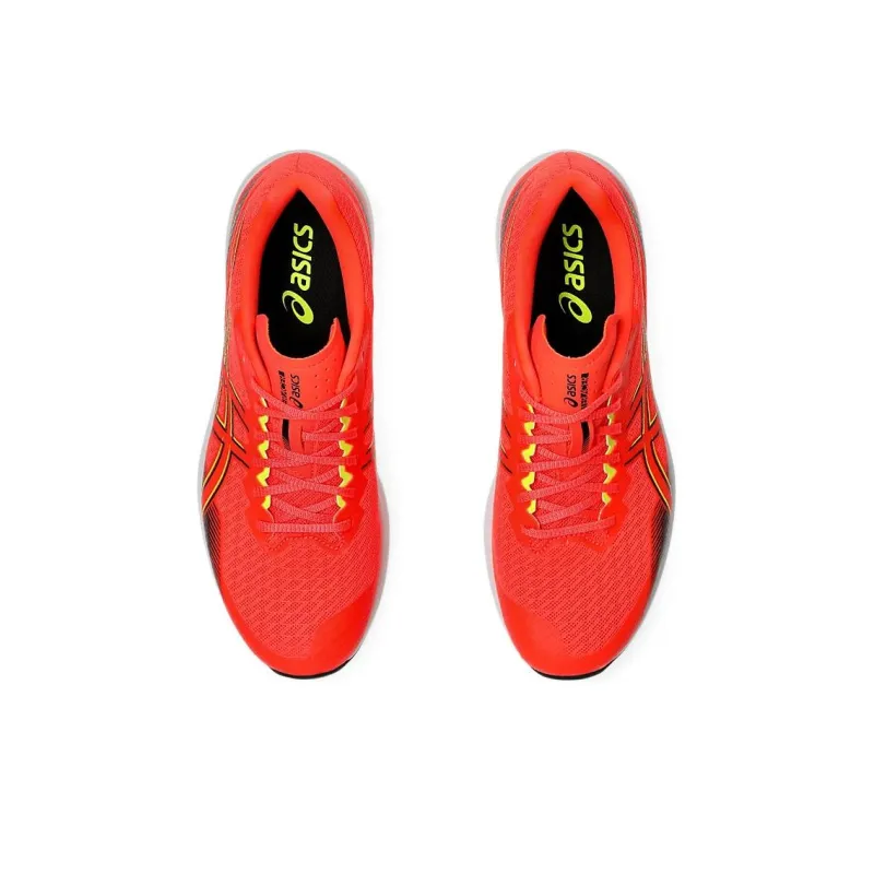 Asics Lyteracer 4 Slip Resistant Low Top Running Shoes Men's Red Black-4