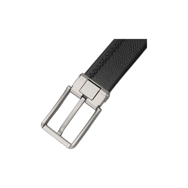 PIERRE CARDIN Top Grain Cow Leather Belts Men's Black 3.8cm-3