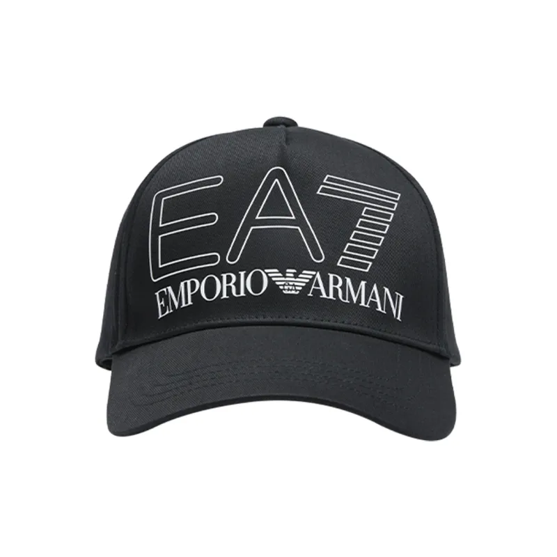 EMPORIO ARMANI Cotton Baseball Caps Unisex Black-1