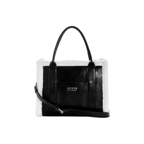 GUESS Artificial Leather Tote Bag Shopping Bag Shoulder Bag Crossbody Bag Handbag Women's Black