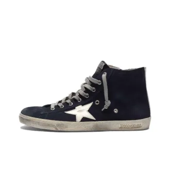 Golden Goose High Top Skateboard Shoes Men's Dark Blue