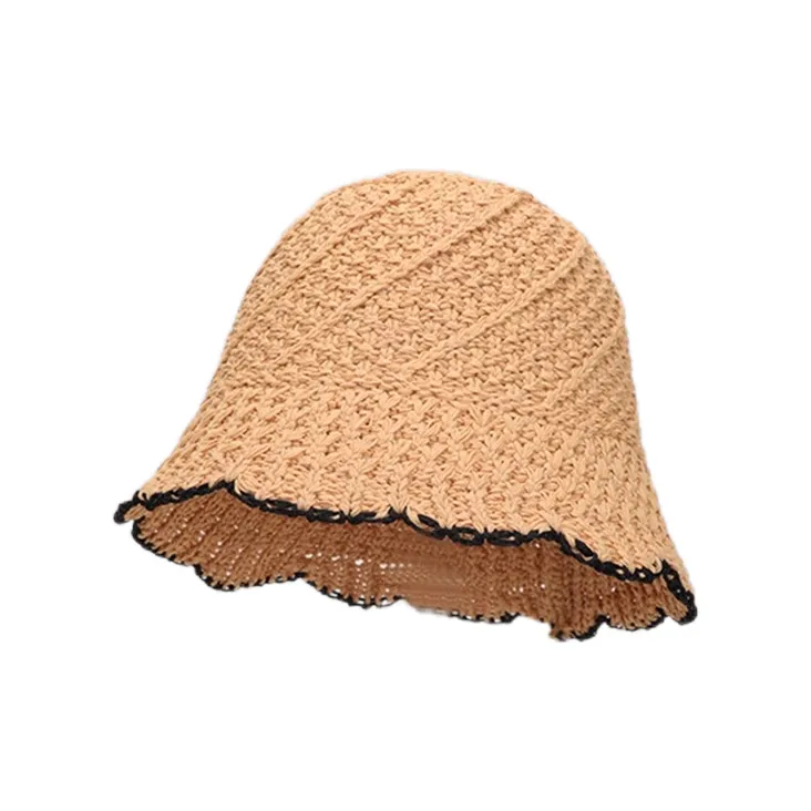 EEEENO Paper Reed Bucket Hats Unisex-1