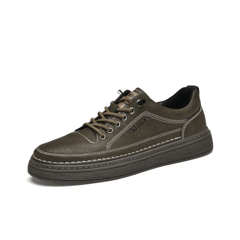 Wen Nai Casual Shoes Men's Brown-1