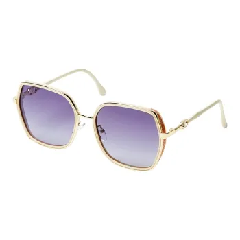 Narandu Metal TR/Memory Plastic Square Sunglasses Women's