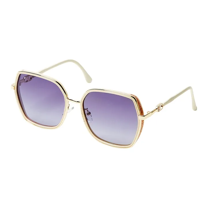 Narandu Metal TR/Memory Plastic Square Sunglasses Women's-0