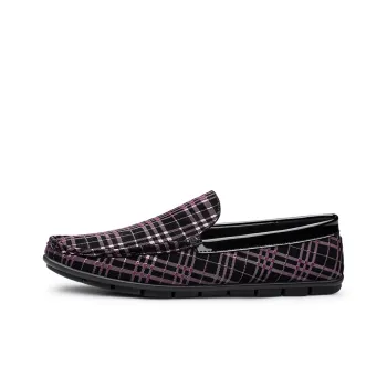 Mansion bull Gommino Loafers Unisex Black/Red