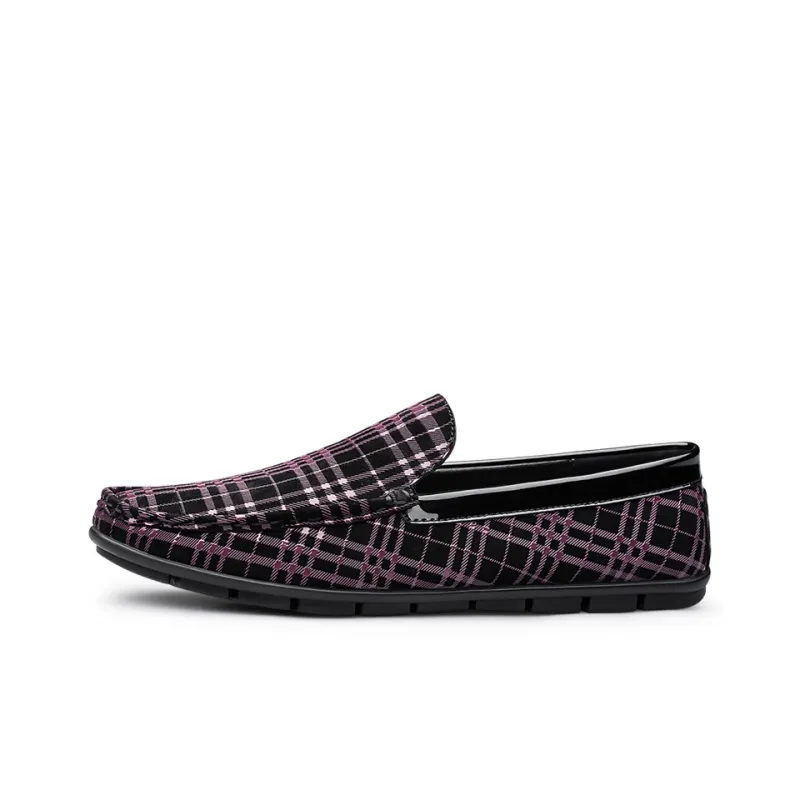Mansion bull Gommino Loafers Unisex Black/Red-7