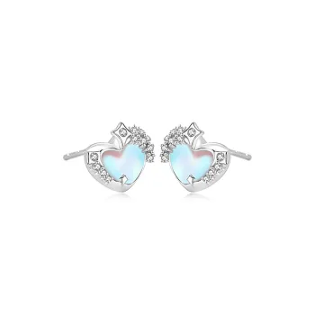 Jingleo S925 Silver Stud Earrings Women's