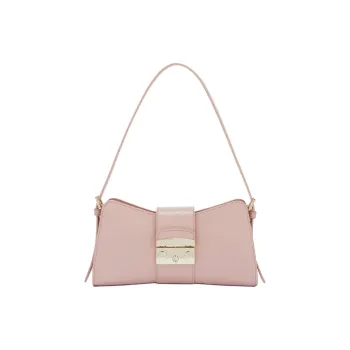 Furla Metropolis Collection Leather Handbag Shoulder Bag Women's Pink