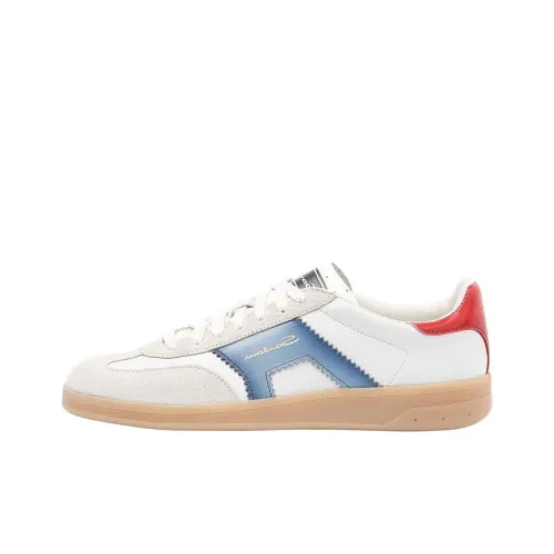 Santoni Panelled Leather Sneakers