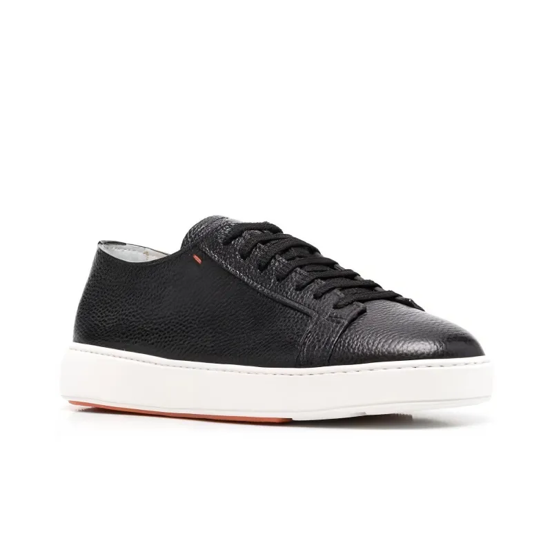 Santoni Round Toe Lace Up Sneakers-2