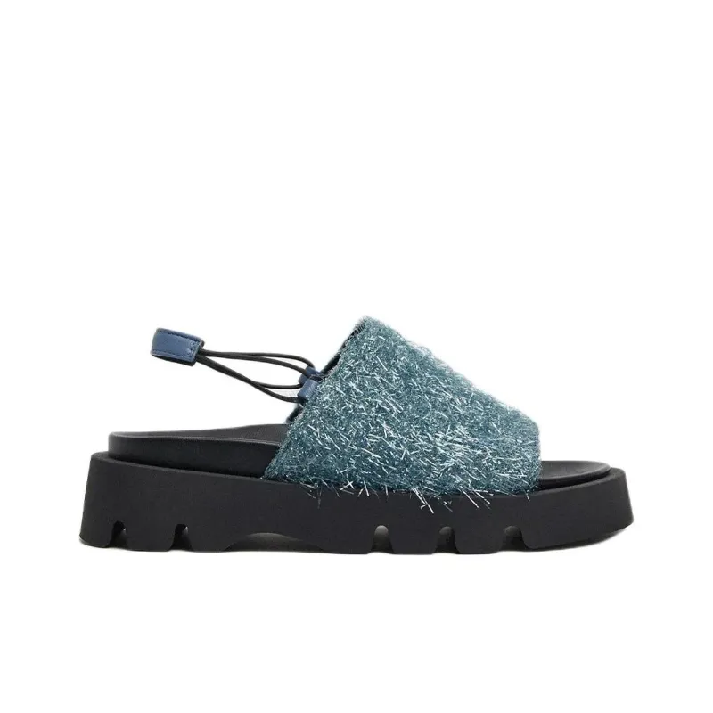 MIISTA Strap Sandals 4cm Women's Blue-1