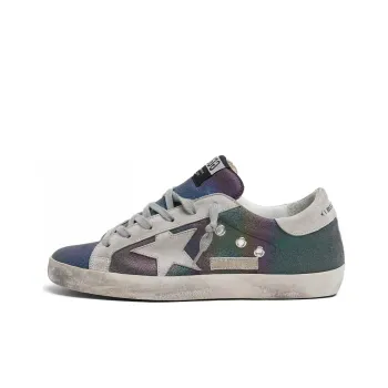 Golden Goose Super Star Stylish Skateboarding Shoes Women's Rainbow Blue