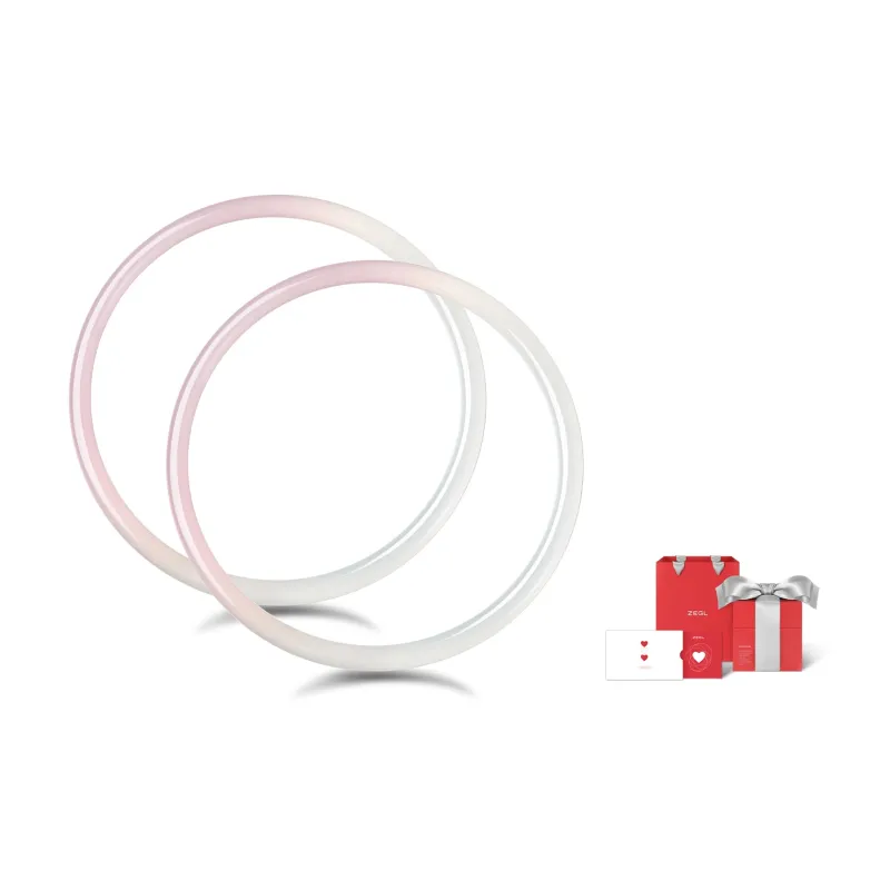 ZEGL Chalcedony Bangles Women's Green Pink Blue-12