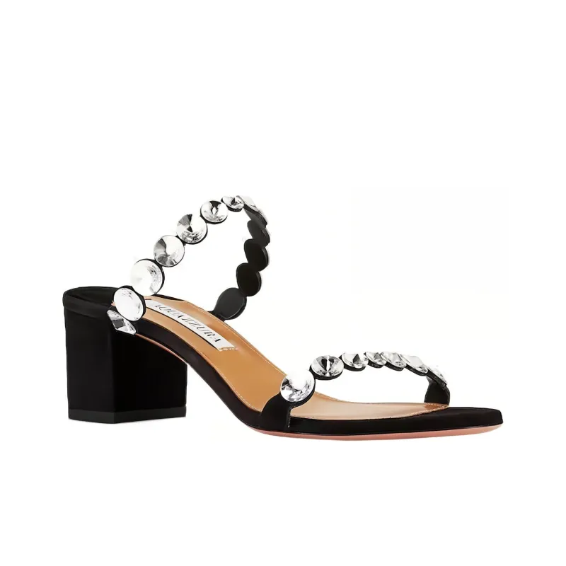 AQUAZZURA Maxi-tequila Suede Flat Sandals-2