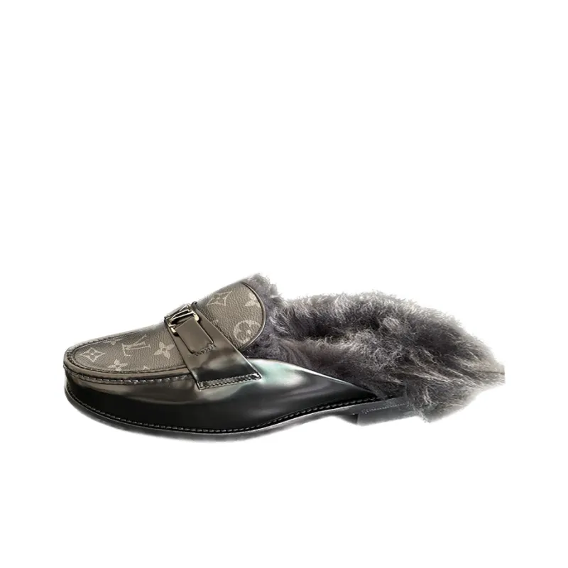 LOUIS VUITTON Loafers Men's Black-0
