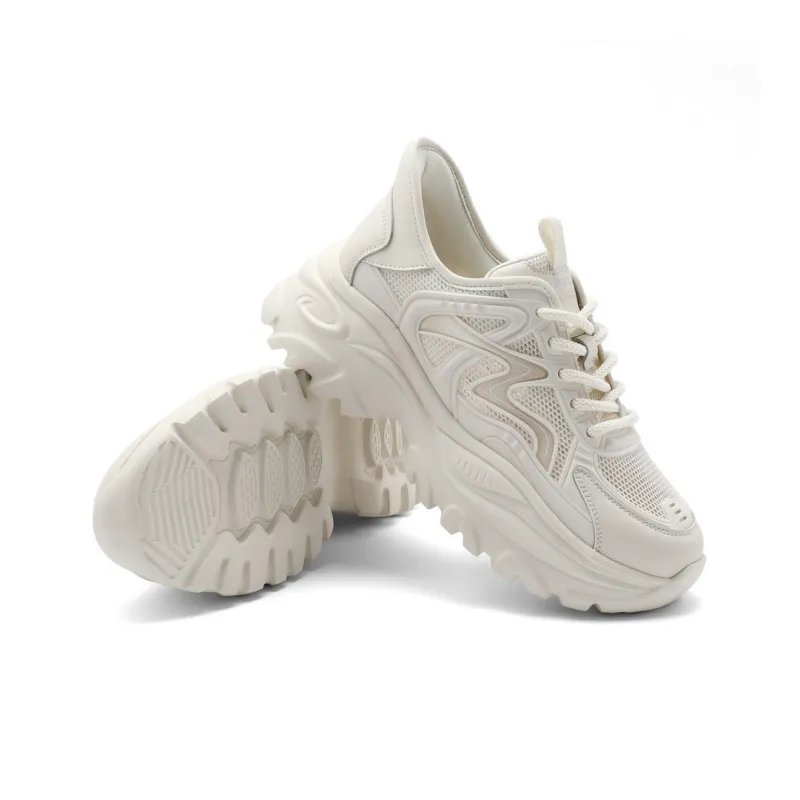 BELLE Low-Top Chunky Sneakers Women's Beige-4