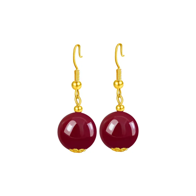COISE Reconstructed Cinnabar Jade Earrings Women's-0