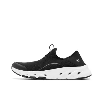 QIAODAN Lightweight Quick Dry Slip Resistant Low Top Running Shoes Men's Black White