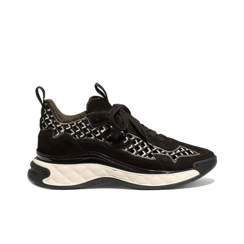 CHANEL Trail Trainer Black Suede Women's-1