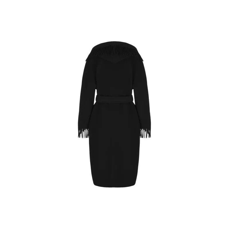 Balenciaga Belted Fringed Coat-1