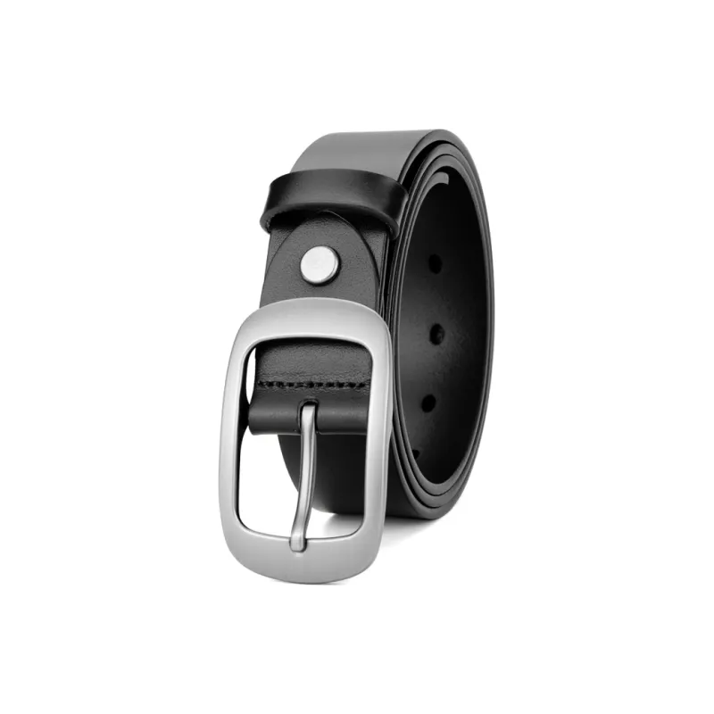 Cows Reign Unisex Pin Buckle Genuine Leather Belt Head Layer Pants Belt Cow Leather Leather Belts Unisex Width 3.4cm-2