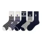 5 Pack (Beige Black Stripes-Beige Navy Blue Stripes-Three Stripes Blue-Blue White Stripes-Solid Blue)